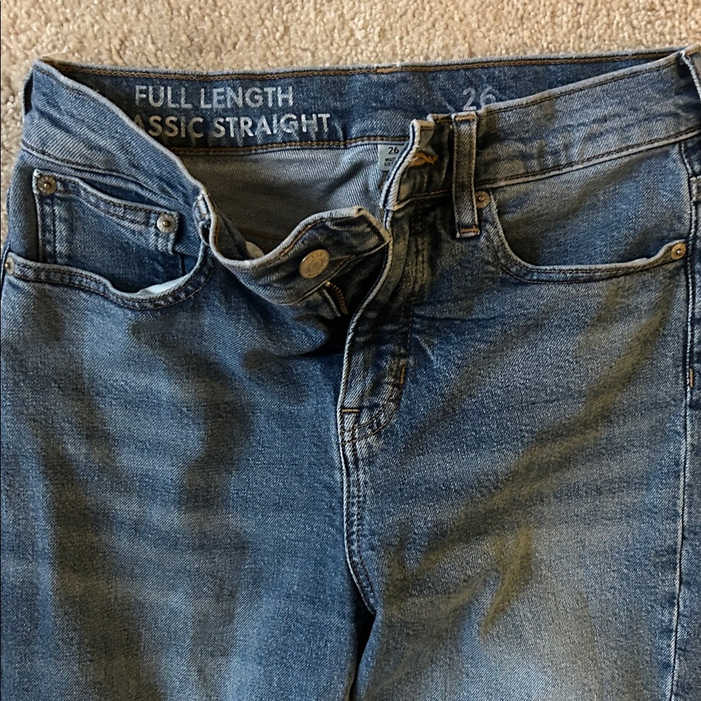 Jcrew Classic Straight Full Length Jeans
